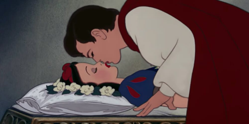 snow white kissing scene