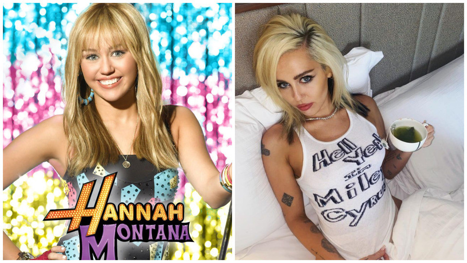 child stars then and now - miley cyrus