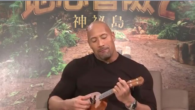 dwayne johnson ukulele hidden talent