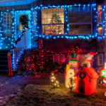 Happiness and Christmas decorations