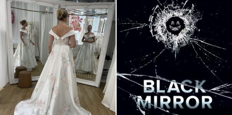 Black Mirror Wedding Dress reflection