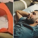 Man living in shopping mall