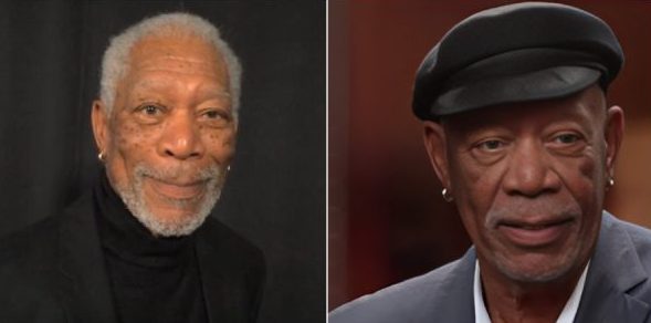 Morgan Freeman gold earring