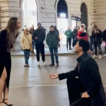 Tourist marriage proposal fail