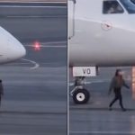 Airport chaos woman arrested