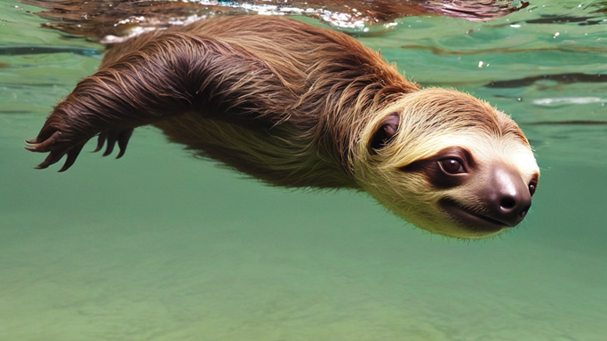 Sloths move slowly
