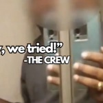 Passenger locked in toilet