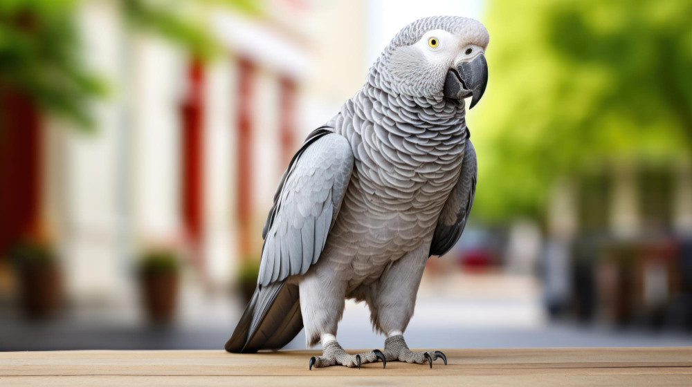 Rocco the African grey parrot