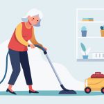 Ohio woman cleans the house