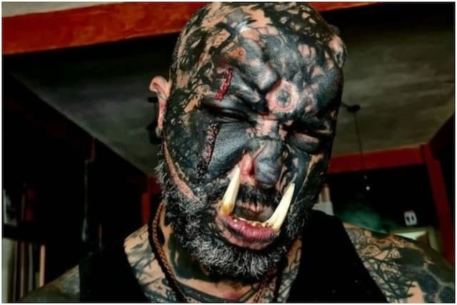 Real-life Orc transformation