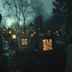 QR code stickers graves