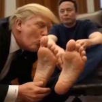 Donald Trump kissing Elon Musks feet