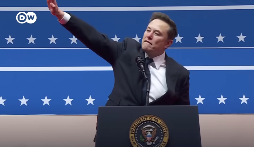Elon Musk nazi sign