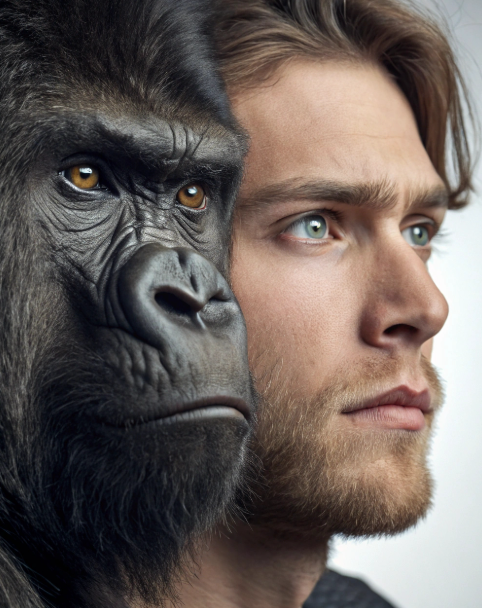 gorilla vs man