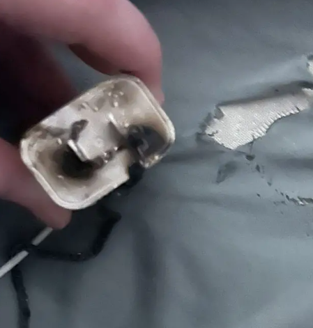 phone charger burn