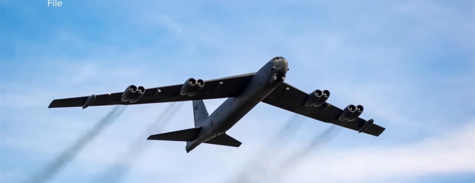 A flying B-52 Bomber