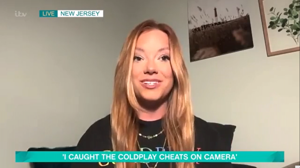 Coldplay concert viral video moment showing CEO Andy Byron and Kristin Cabot swaying together at Gillette Stadium.

