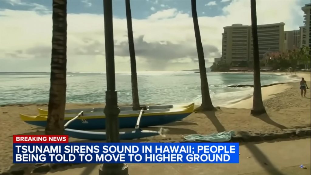 Tsunami waves began hitting Hawaii