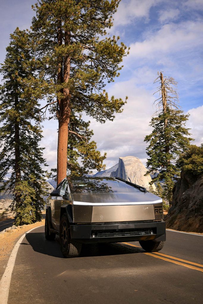 "Scene of fatal Tesla fire where Tesla Cybertruck owner dies due to trapped exit"

