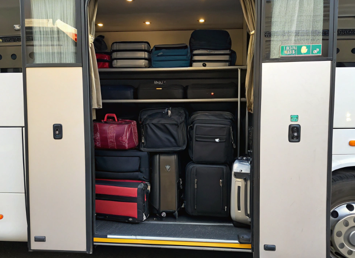 bus luggage suitcase