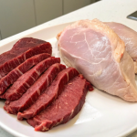 rare beef chicken meat