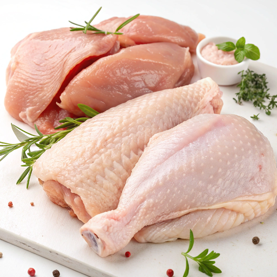 rare beef chicken meat