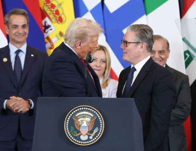 trump starmer keir donald