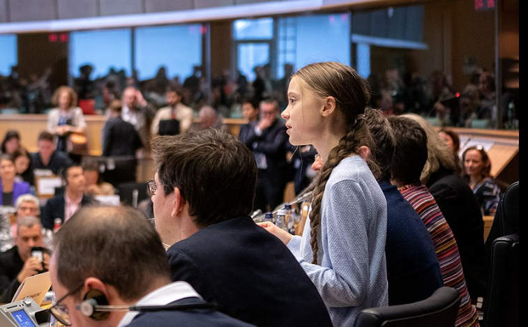 greta thunberg venice canal
